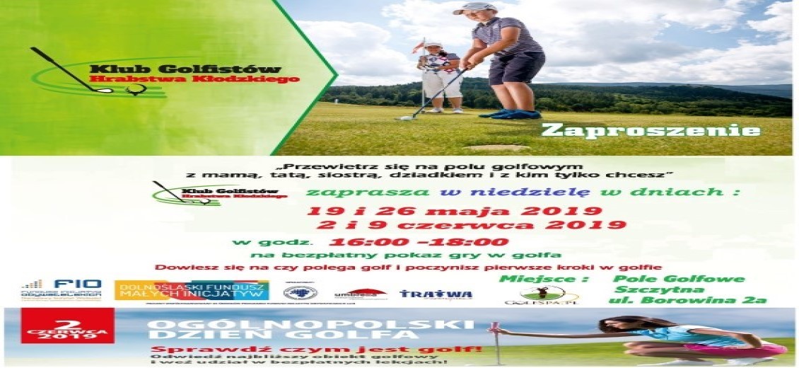 Przewietrz się na polu golfowym z całą rodziną ! - Bezpłatne pokazy gry w golfa 